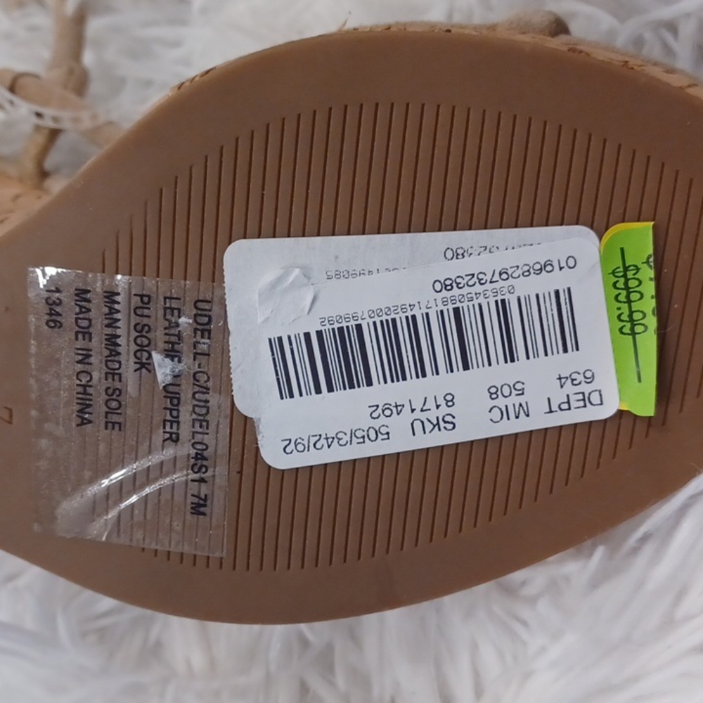 NEW Steve Madden® Udell Cork Wedge Sandals, Tan, Size 9, 9.5 & 10 👠 - Picture 12 of 12